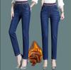 Winter Plus Velvet Stretch Jeans Women High Waist Skinny Vaqueros Thick Warm Denim Trousers Fashion Mom Pencil Pants
