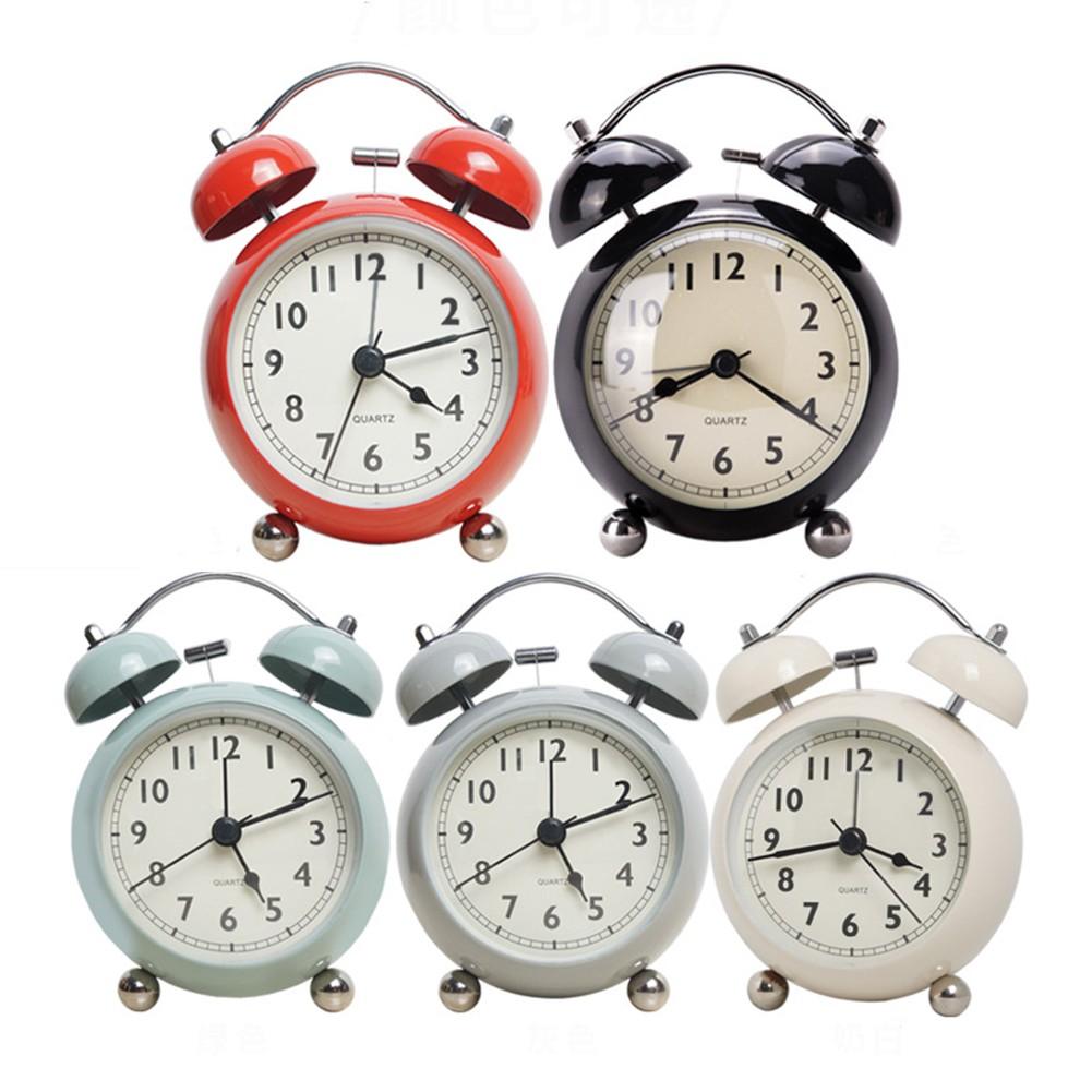 Vintage Alarm Clock Twin Bell Extra Loud Battery Classic Backlight Bedroom Decor