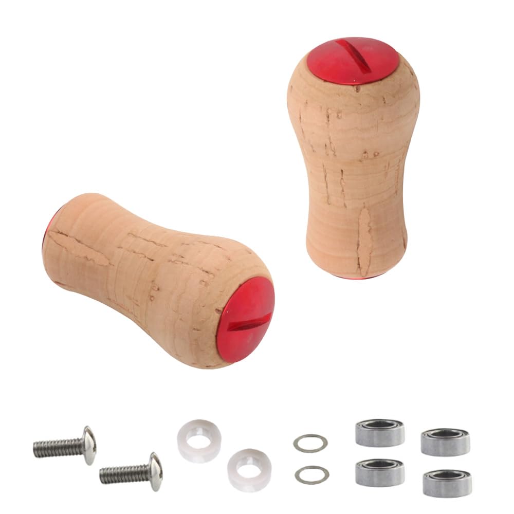 

VISPREA Для Shimano Daiwa Пробковая Деревянная Ручка Ручка Мощности Ручка Катушки для Приманки Запасная Часть Винт с Подшипником YU323 (красный) красный