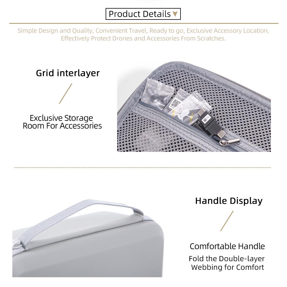 Portable Carrying Case Protective Storage Bag Waterproof Cover with Shoulder Strap for DJI Mini 5 Pro Drone Remote Battery