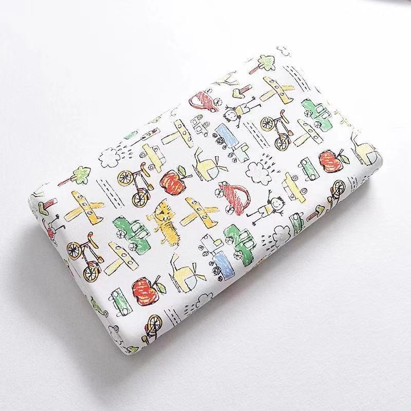 Thai Children's Latex Pillow Natural Cartoon Pillow Core Baby Cotton Cover Pillow Kindergarten Neck Protection Baby Pillow