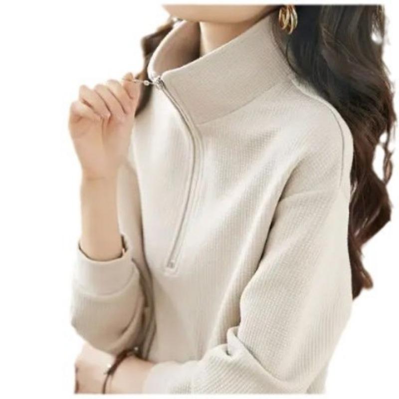 Swobodny sportowy garnitur damski jesienny prosty bluza z klapami elastyczny pas długie spodnie garnitur