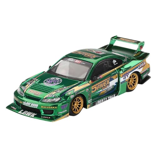 MINI GT 1/64 Scale Nissan LB-Super Silhouette Silvia S15 2024 LBWK Fausto Racing (Right-Hand Drive) Finished Model MGT00858-R