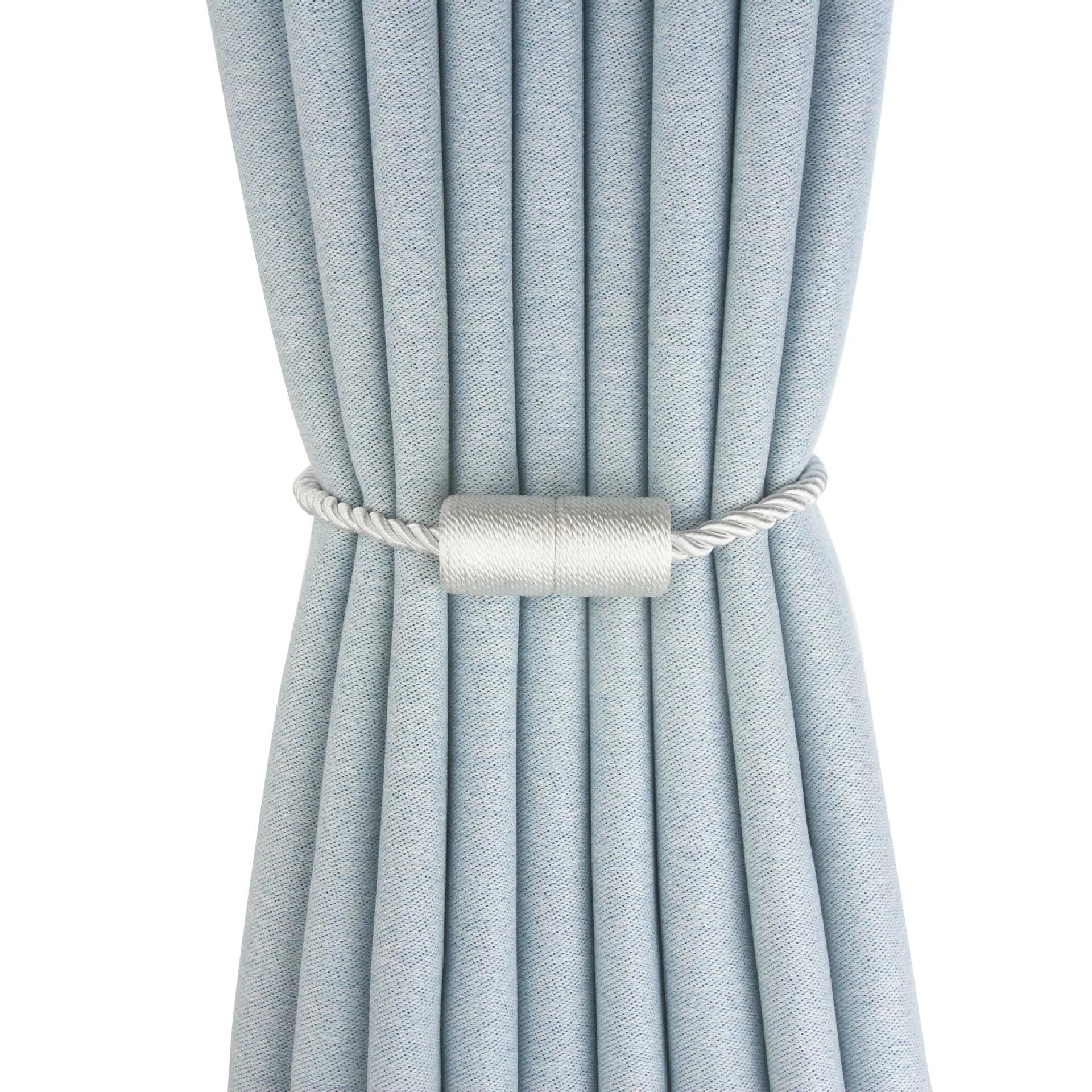 

1 шт. Столбчатые подхваты для штор, магнитные держатели для штор с подвесным шаром, пряжка-зажим, держатель для штор, клипса Accesorios Cortinas 2pcs белый