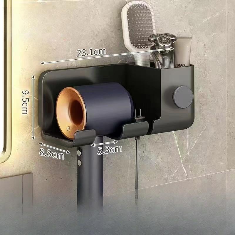 (No Hair Dryer)1 Pc Storage Rack Air Dryer Rack Wall Mounted Rack Bathroom Rack Storage Rack Accessories Storage Rack