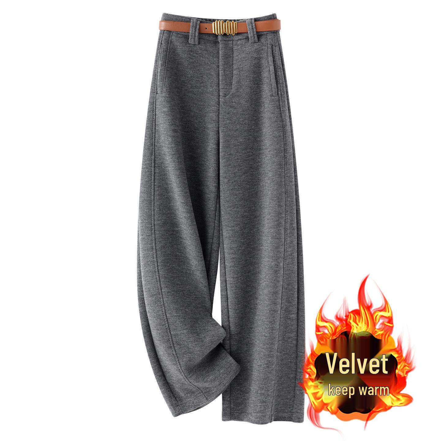 

Winter 2025 Women s Off-White Mulberry Silk Wide-Leg High-Waist Woolen Pants S