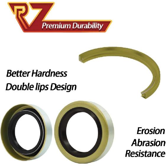 RV MURTS 4Pcs Trailer Axle Hub Wheel Grease Seals ID 1.719" X OD 2.565" Double Lip Grease Seals For 3500Lb #84 Trailer Axle Replacement, 171255TB,