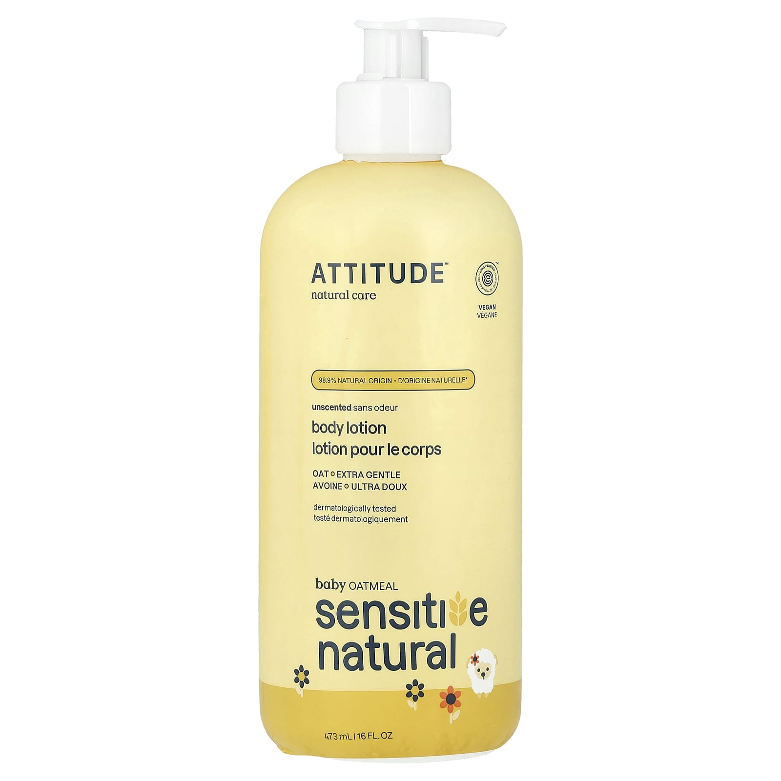 

Baby Oatmeal Sensitive Naturals, Body Lotion, Unscented, 473 Ml (16 Fl Oz)