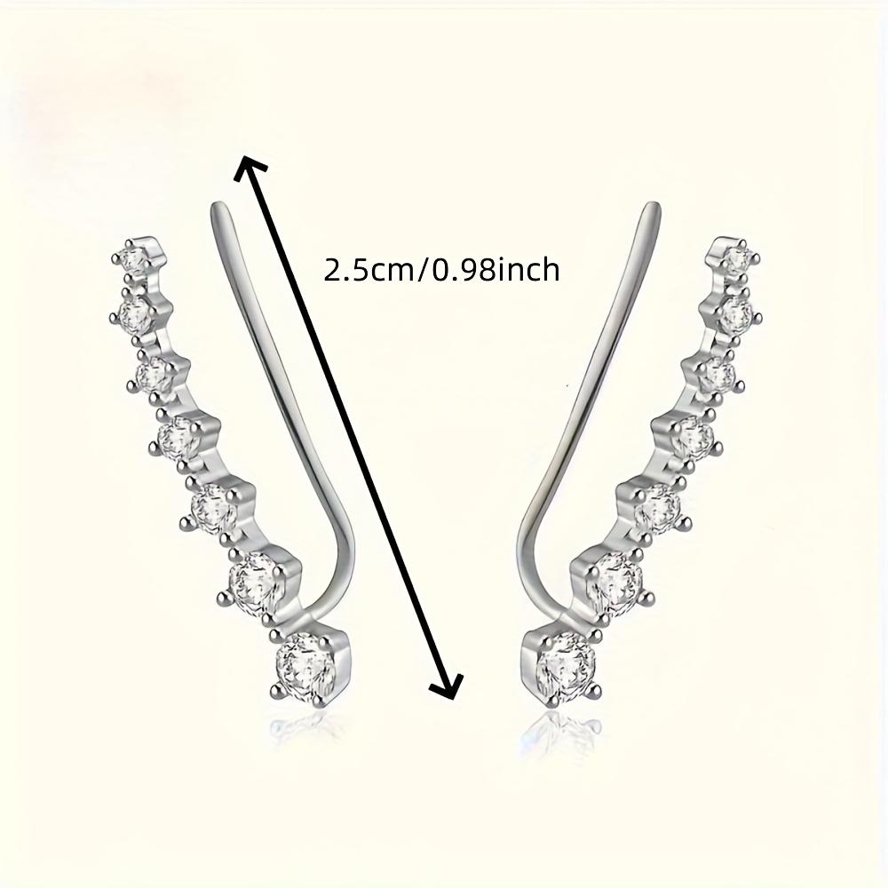 Elegant Alloy Zirconia Stud Earrings - Hypoallergenic, Delicate Design for Women - Ideal for Daily Wear & Parties, Perfect Gift, Classic, Punk Style