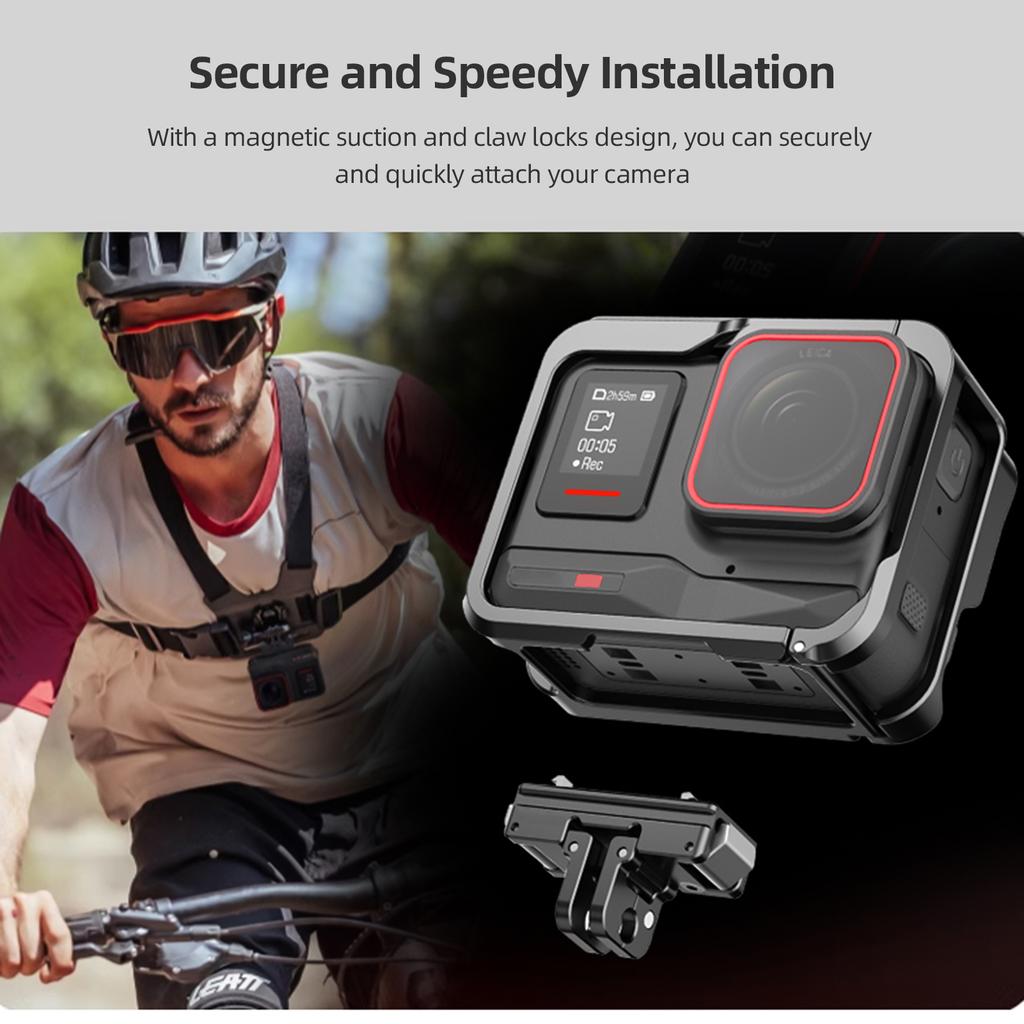 Magnetic Quick Release Mount for Sports Camera Magnetic Adapter Mount Aluminum Alloy Replacement for Ace Ace Pro