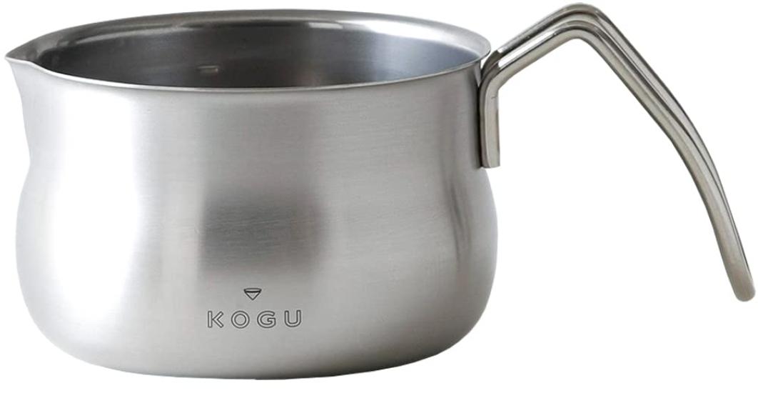 

Кофейные принадлежности KOGU Shimomura Planning Milk Pan [Сделано в Японии] Нержавеющая сталь для газового огня, всего 12 см, легко наливать, со шкалой, 1 л, подарок для улицы 40624
