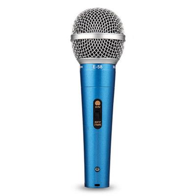 Fujirec Microfone Dinâmico XLR Cabo de Telefone Vocal Microfone de Mão com Fio Narração Karaokê DTM com Interruptor Unidirecional (Azul)