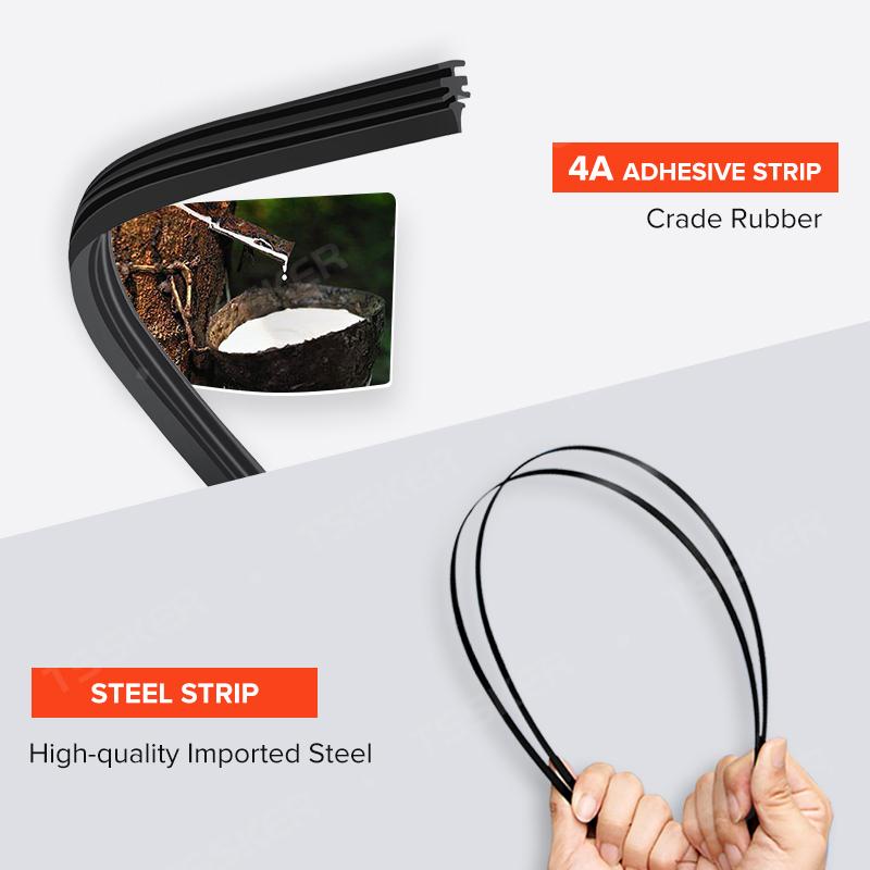 For Jeep Cherokee KL 2014- 2015 2016 2017 Wiper Front & Rear Wiper Blades Windshield Windscreen Window Brushes 26"+18"+14"