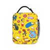 S-Simpsons Characters Donuts Pattern Lunch Bag Vintage Lunch Box School Portable Thermal Lunch Bags For Child Oxford Cooler Bag