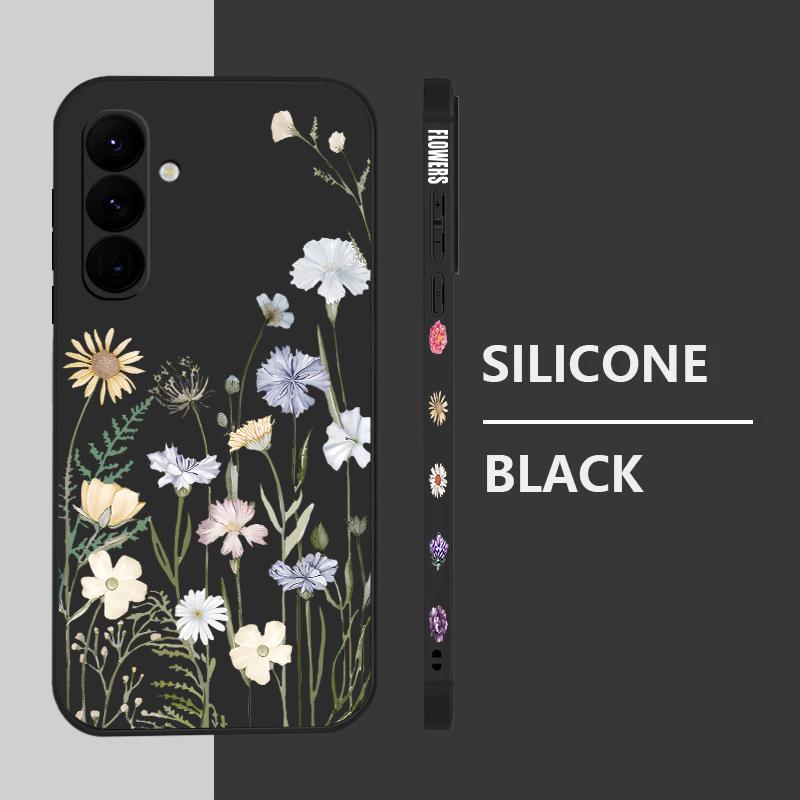 Blumengedrucktes Lanyard-Case für Samsung Galaxy S25 Ultra S24 S23 S22 Plus S21 FE A15 A16 A35 A36 A54 A55 A56 5G Stoßfestes Weiches TPU Silikon Case
