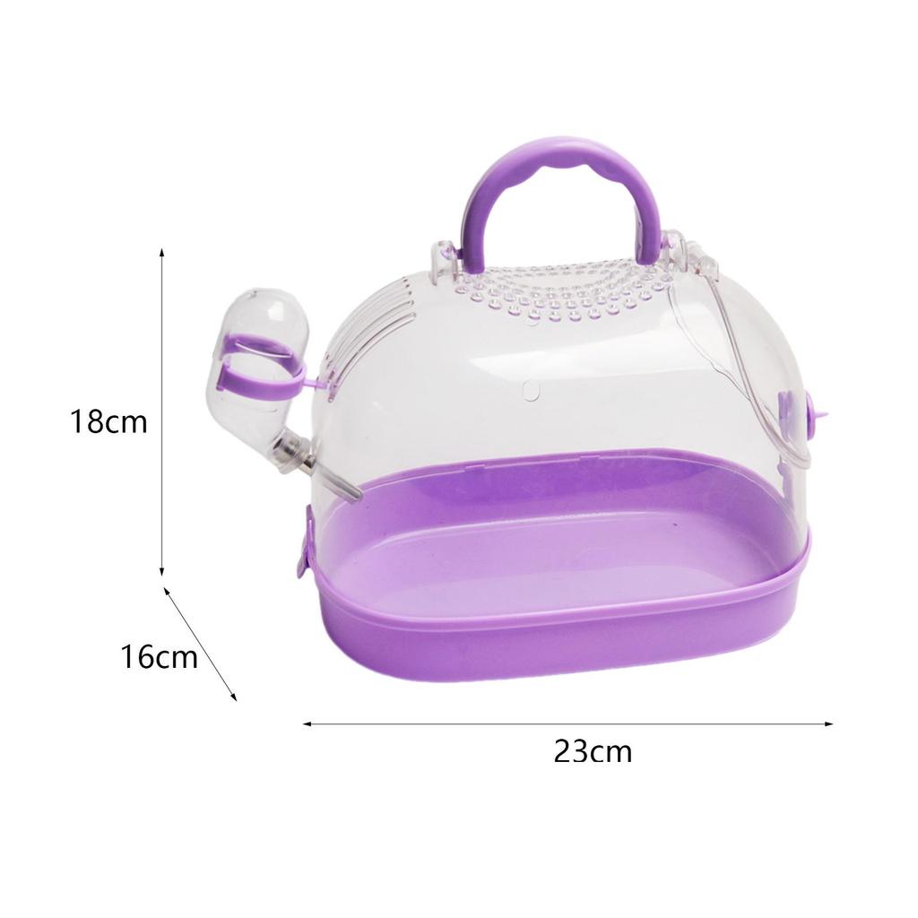 Hamster Carry Case Cage Hamster Accessories Travel Breathable Small Animal Carry Cage for Outdoor Hedgehog Mice Vacation Ferrets