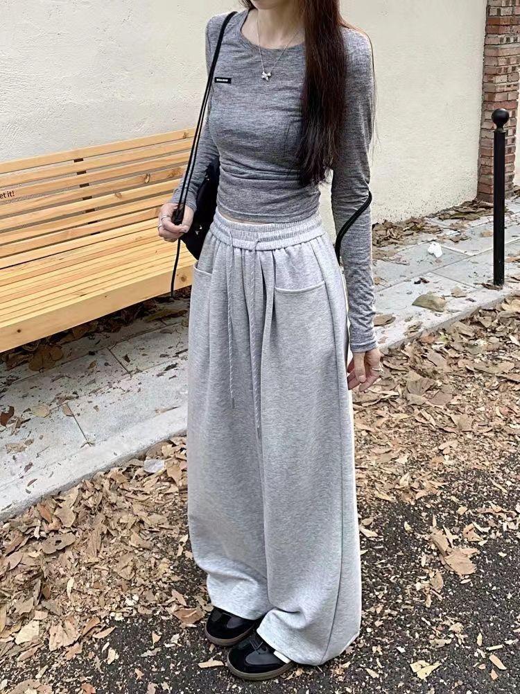 Southeast Asia Women's White Floor-Length Wide-Leg Casual Pants