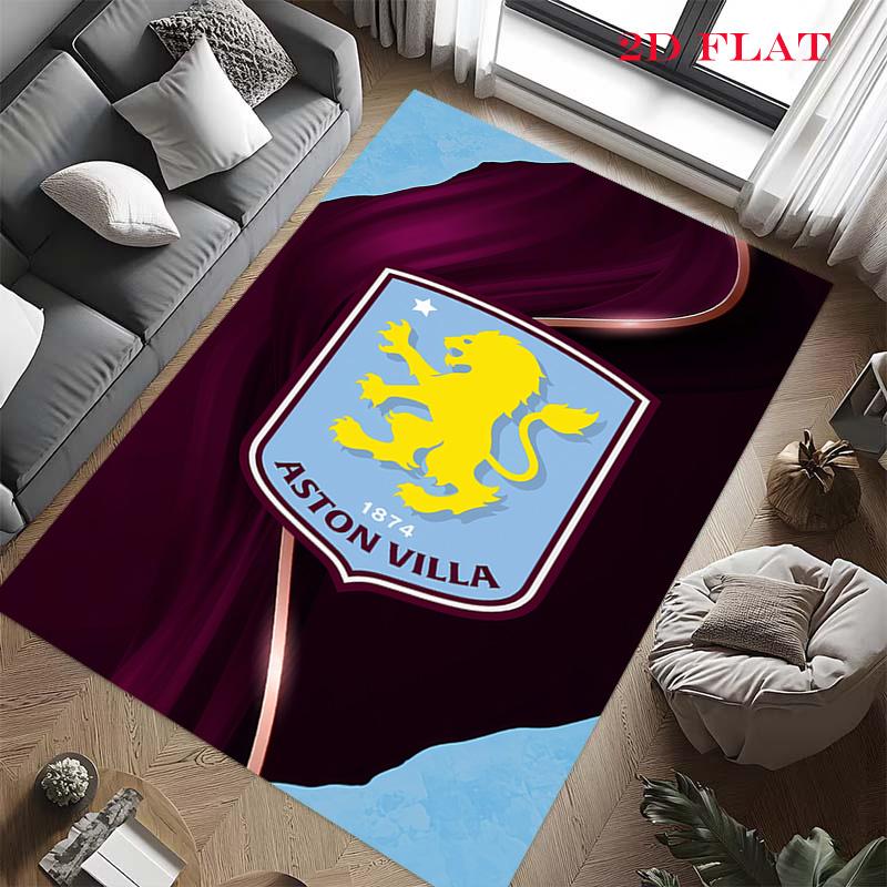Aston Villa Logo Carpet Rug for Living Room Bedroom Home Sofa Decoration,Kids Play Nonslip Floor Mat