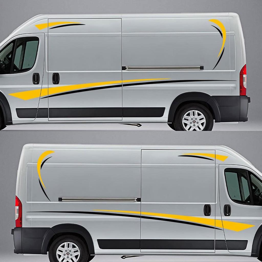 DIY Stripes Images Decal Sticker Decoration Universal for Caravans Trailer Self Adhesive Campers Body Decoration Sticker
