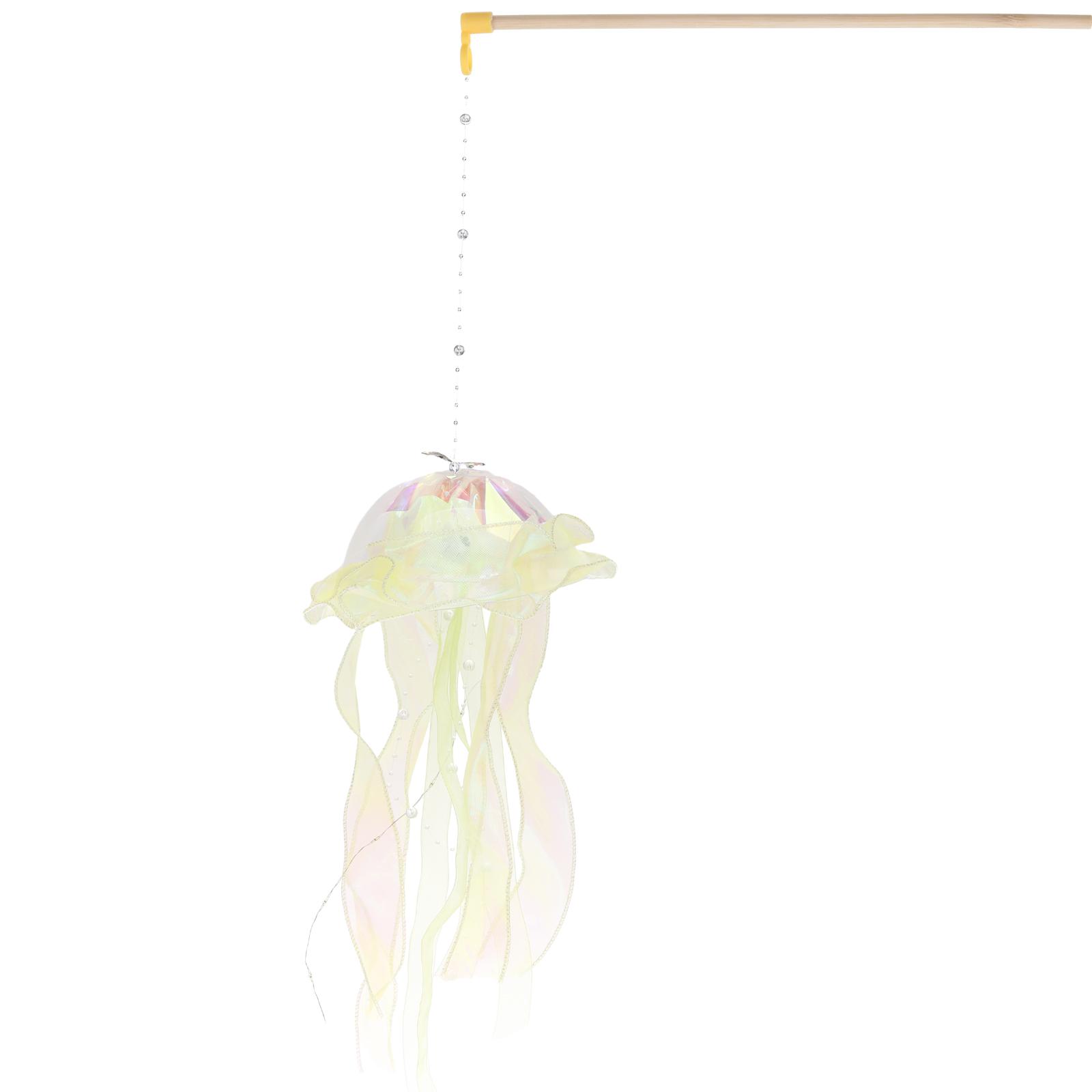 

Мягкий и очаровательный ночник для спальни, богатые цвета, фонарь, медуза, светильник, декор, медуза, подвесной светильник жёлтый