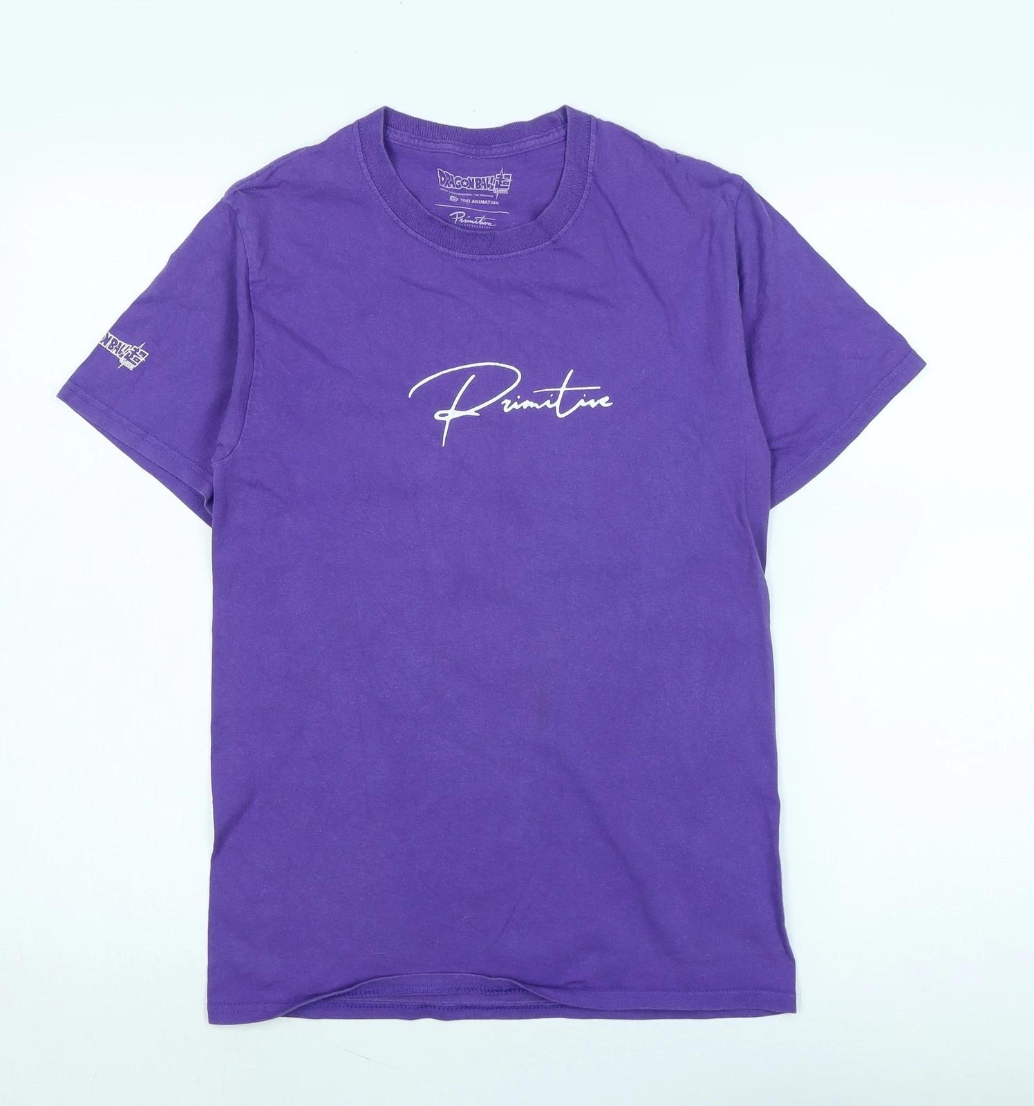 

Dragon Ball Z Womens Purple Cotton Basic T-Shirt Size S Crew Neck - Logo - primi S