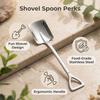 304 Stainless Steel Shovel and Rake Dessert Spoon Set for Kids