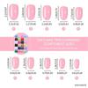 288pcs Colorful French Tip Nails Medium Square Fake Nails New Press On Nails  for Women