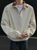 Men's Fall/Winter Plaid Patchwork Stand Collar Jacket - Trendy American High Street Style, Cool & Loose Lapel Coat