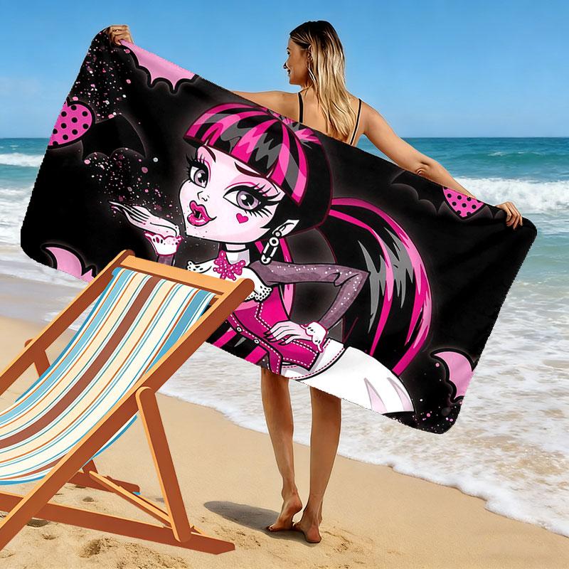 Ula Cartoon Print Beach Towel, Large Soft Quick Dry Towel for Beach Camping Swimming