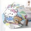 Hello Kitty,Scooter Automatic Folding Umbrella-Simple 8-Rib Design, Bright Cartoon Pattern, Durable Iron Frame, Suitable For Travel, Outdoor