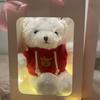 Flash Teddy Bear Plush Toy with Light Bear Doll Gift Box Ragdoll Bear Doll for Girl Birthday Gift