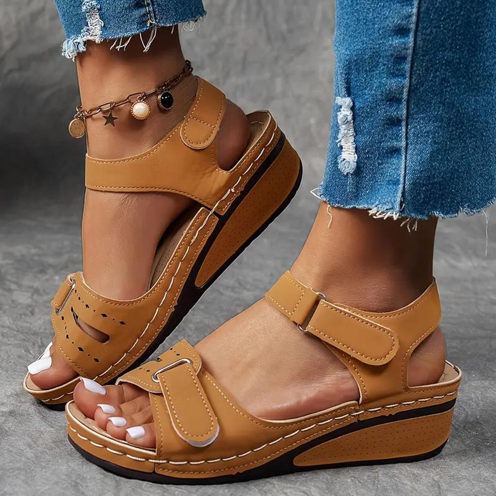 Women'S Sandals Size 12 Sleeve Foot A Word Comfortable Fish Mouth Sandals Retro Women Sandals Shoes Big Size Shoes For Woman
