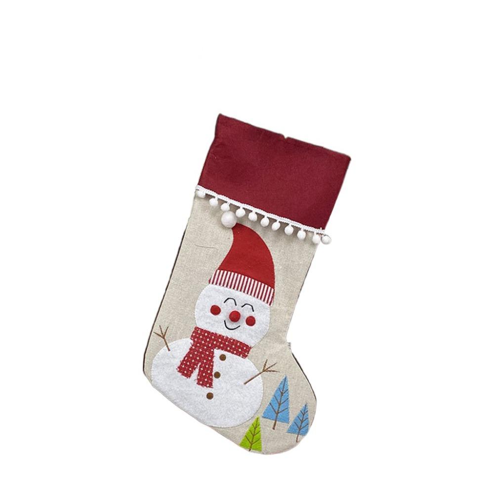 Santa Claus Large Candy Christmas Stocking Snowman Fireplace Christmas Stocking  Car