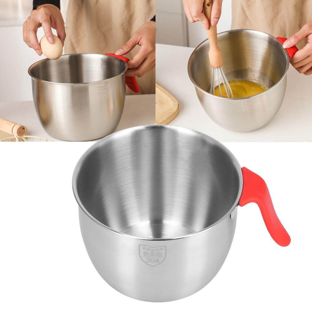 Anti-splash Serving Bowl Rustless Steel Food Mix Tub Dishwasher Mixing Bowl Cake Stirring Making
