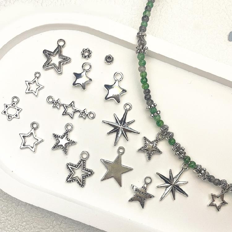 Fashion Forward Star Bead Adornment Unique Star Spacer Bead Crafting Accessories for Stylish Accessory Enthusiasts