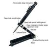 Woodworking Multi-function Scribing Tool,Solid Carpenter Pencil,Gauge Scriber Line Maker, Measuring Tool with Scale, Black
