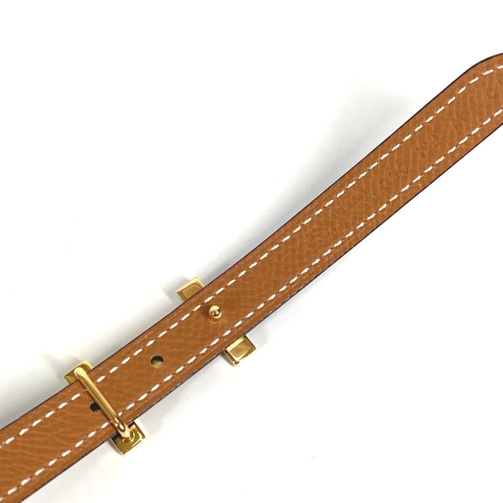 Hermes Thin Belt Focus Reversible Belt H Belt  Belt Leather Black/GoldHardware