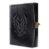Passion Leather Handgefertigtes Notizbuch mit doppeltem Drachenmotiv, Unisex, unliniertes Papier, mittelgroßer Schreibblock, Künstlergeschenk, Komal's