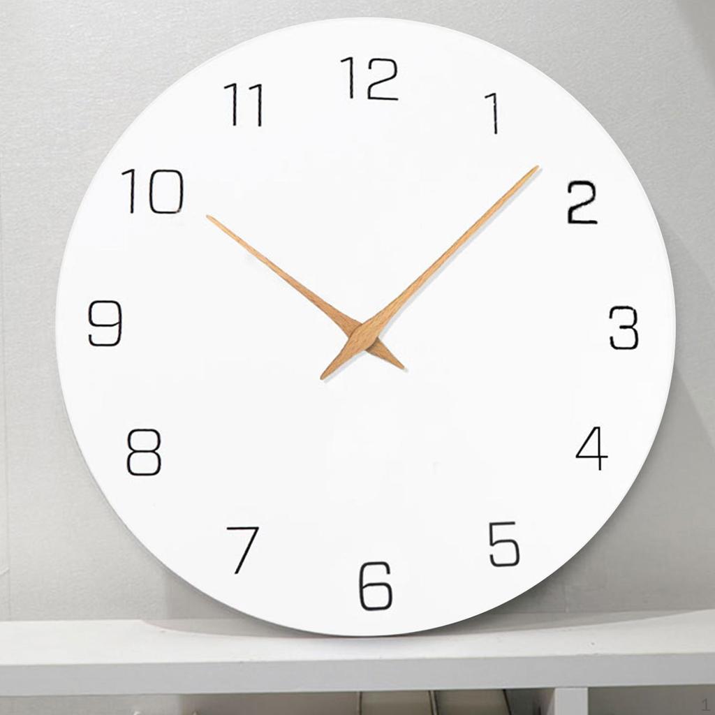 Nordische Wanduhr Leise Nicht tickend 11,81'' Dekorativ für Büro Schlafzimmer Flur Esszimmer