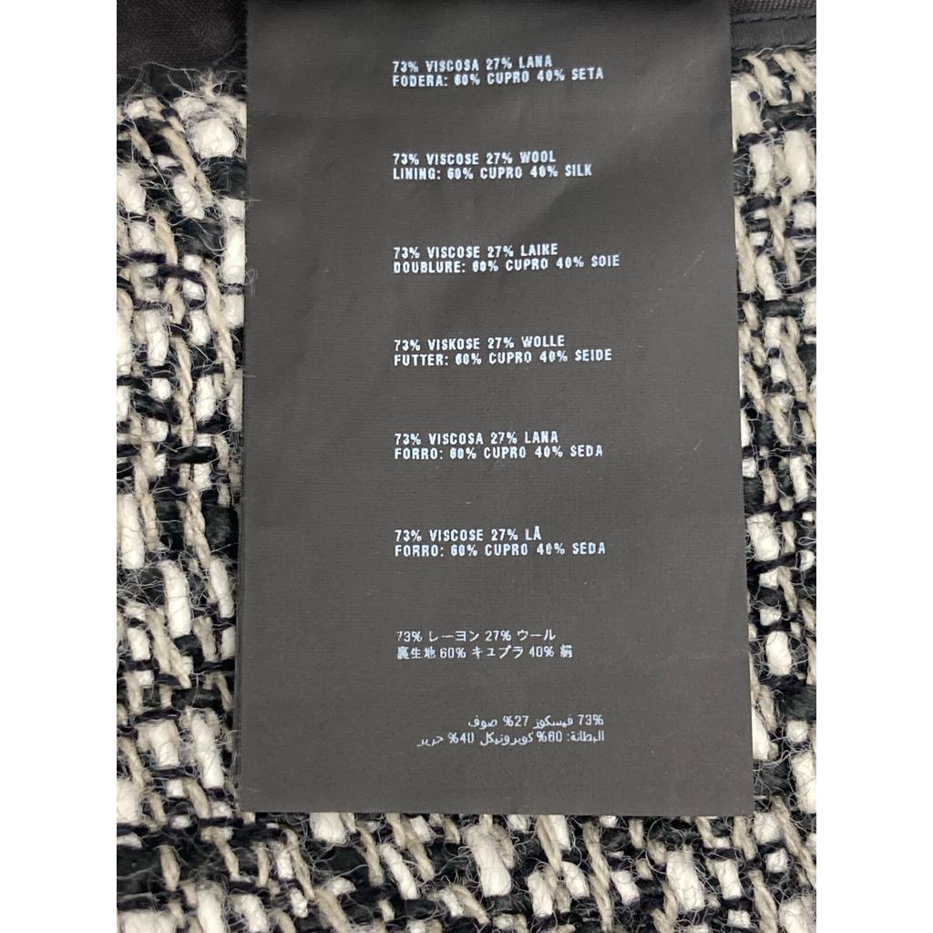 PRADA Black x White Tweet Mini Skirt skirt 38 Black WhiteUsed