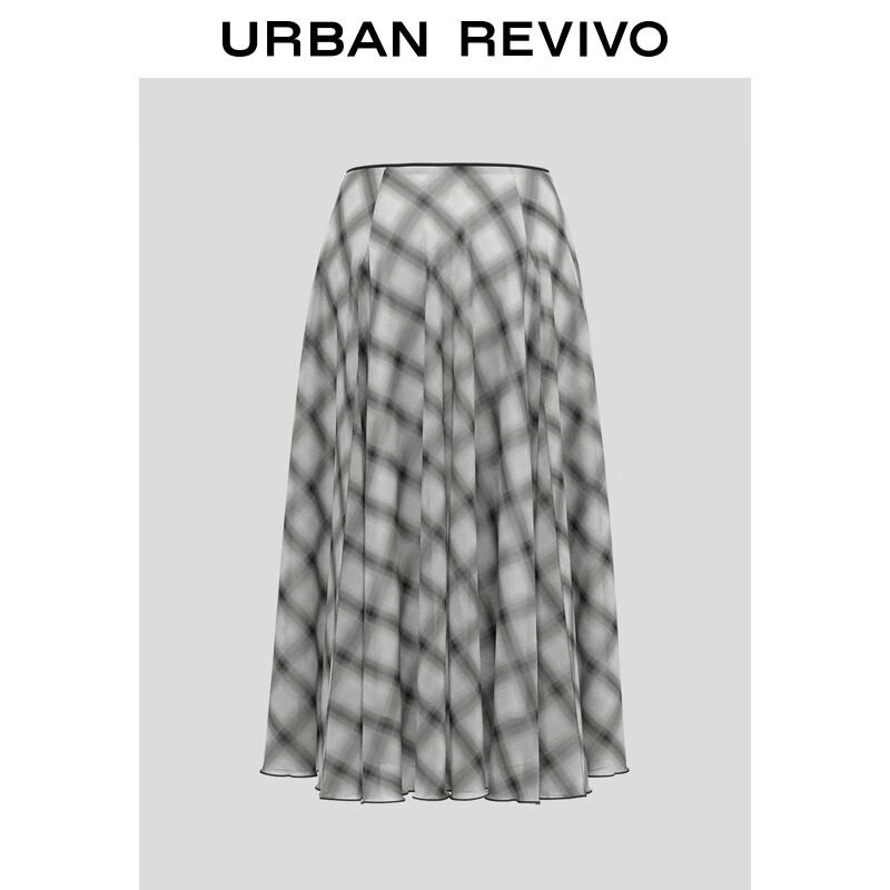 UR Women s Fall Plaid High-Waist A-Line Maxi Skirt XXS