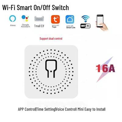 Tuya Mini WiFi Smart Switch: Concealed Voice-Controlled Timing Module