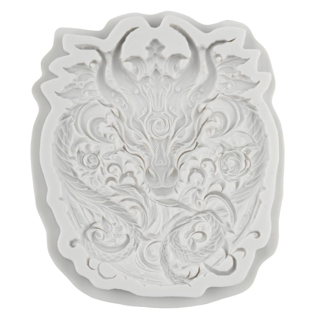 Dragon Silicone Mold Dragon and Wolf Head Fondant Molds Cake Decorating Tools Theme Cake Dessert Decorated Chocolate Candy Mold
