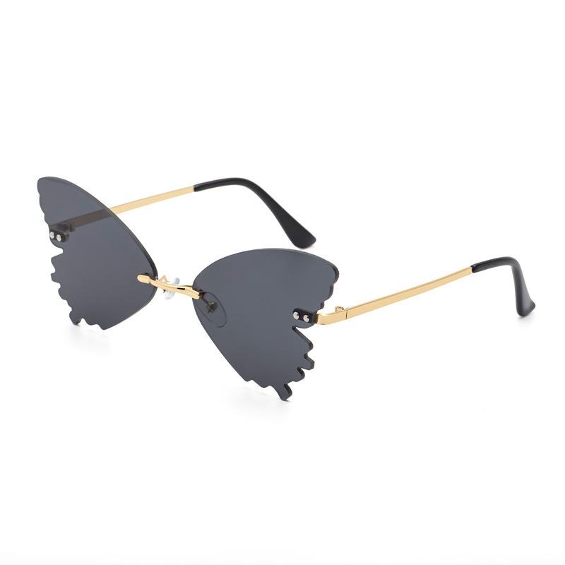 Sunglasses Lady Gradual Change Butterfly Sunglasses Female Tide Personality Party Funny Cool Marine Piece Sunglasses