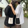 single shoulder messenger bag, drawstring small bag, niche sense, fashionable and lightweight mini mobile phone, nylon bag for women