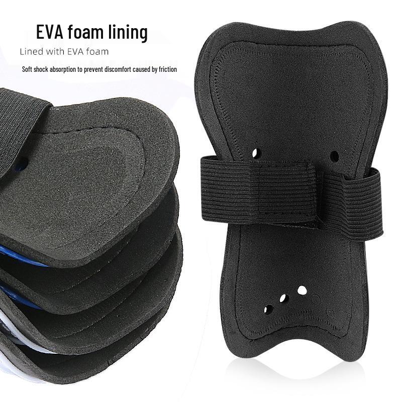 Double-Layer Strapped Football Shin Guards for Adults & Kids – Thick Protective Calf Gear for Outdoor Training