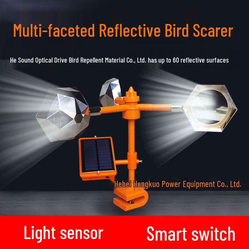 Solarbetriebener blinkender reflektierender Vogelabwehrer für Obstplantagen und Ackerland