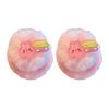 2Pcs Girl Hair Tie Cartoon Rabbit Star Decor Soft Plush Hair Rope
