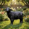 Sheep Garden Sculpture Fiberglass-Reinforced Sheep Sculpture Resin Ornament Landscape Decorative Accent