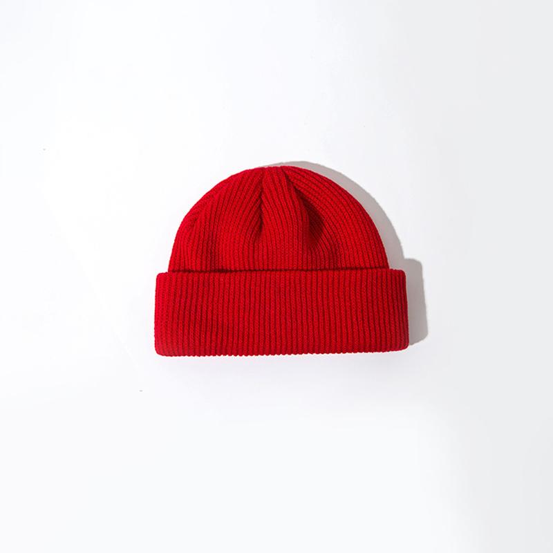 1Pc Acrylic Fiber Casual Men's Short Fisherman Beanbie Hat Mini Autumn and Winter Warm Knitted Hats Hip Hop Hat